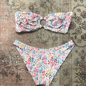 Kulani bikini. Bandeau top size medium minimal full coverage bottom size small